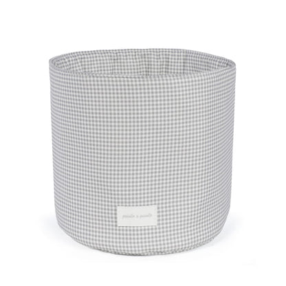 Cestito Home Little Bloom Vichy Gris- Pasito a Pasito