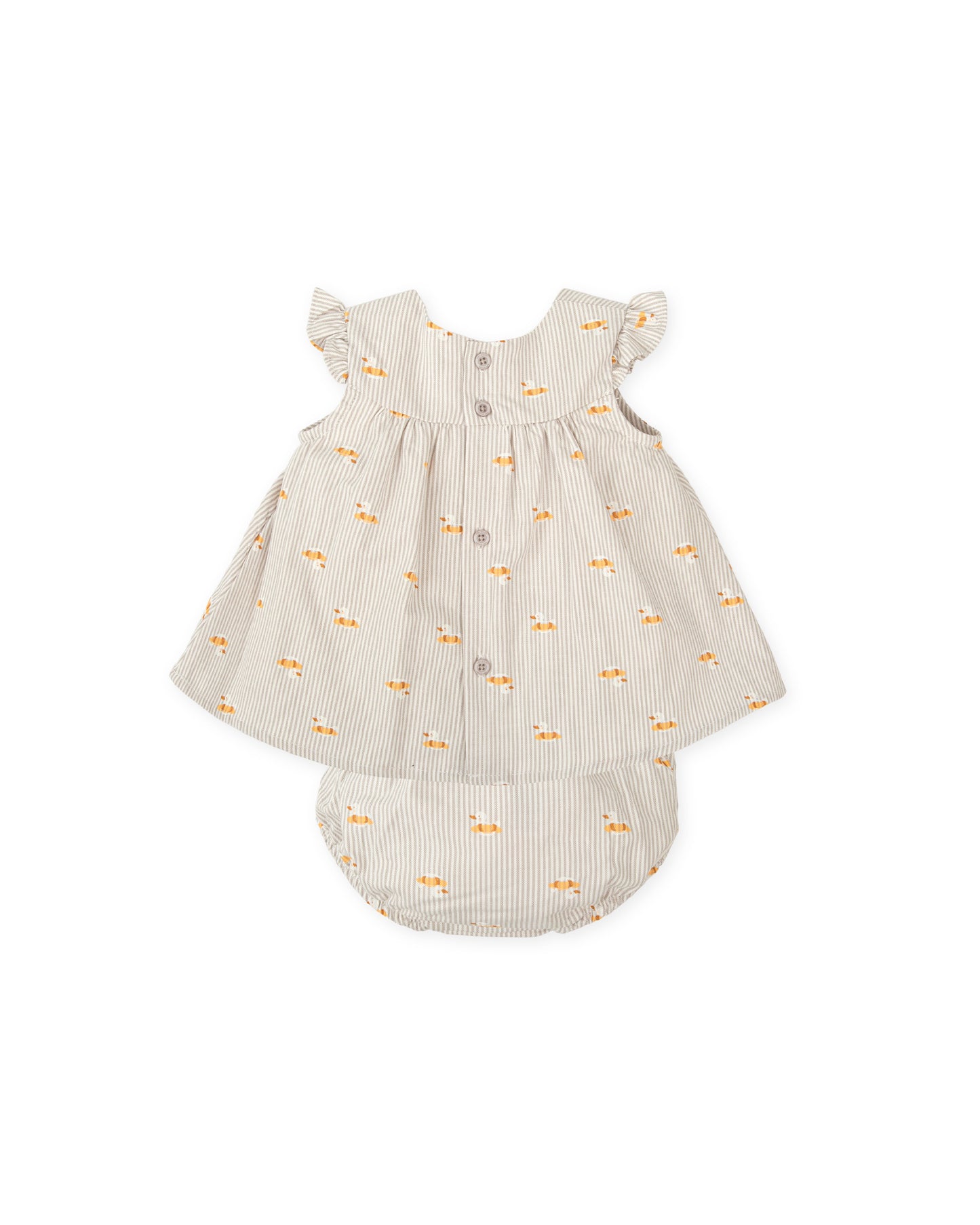Vestido con braguita Rayas y Patos - Tutto Piccolo