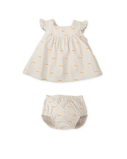 Vestido con braguita Rayas y Patos - Tutto Piccolo