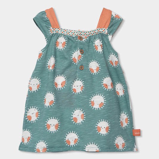 Vestido bebé punto estampado soles - Boboli