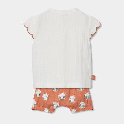 Conjunto bebé algodón blanco soles - Boboli