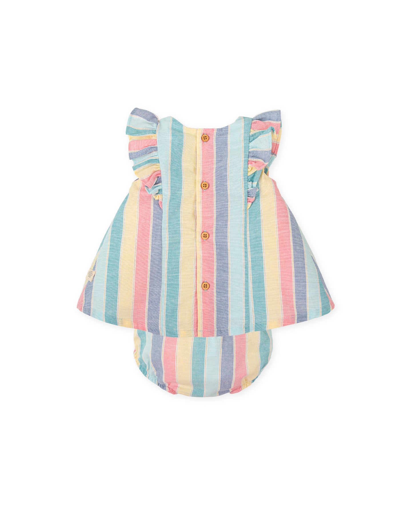 Vestido con braguita Rayas Multicolor - Tutto Piccolo