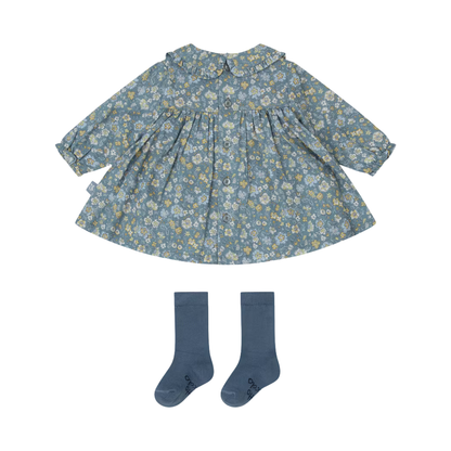 Vestido Bebé Niña Flores con Leotardos – Tutto Piccolo