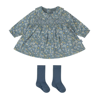 Vestido Bebé Niña Flores con Leotardos – Tutto Piccolo