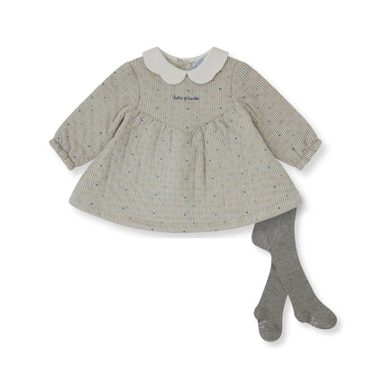 Vestido Rayas con Leotardos – Tutto Piccolo