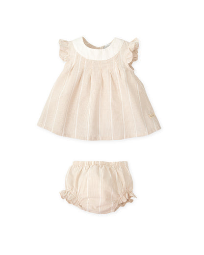 Vestido con braguita Fil a Fil Arena - Tutto Piccolo