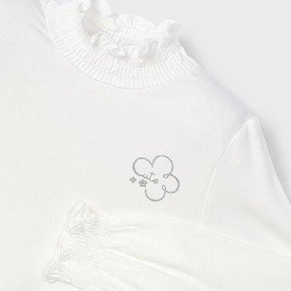 Camiseta crudo semicisne básica niña - Mayoral