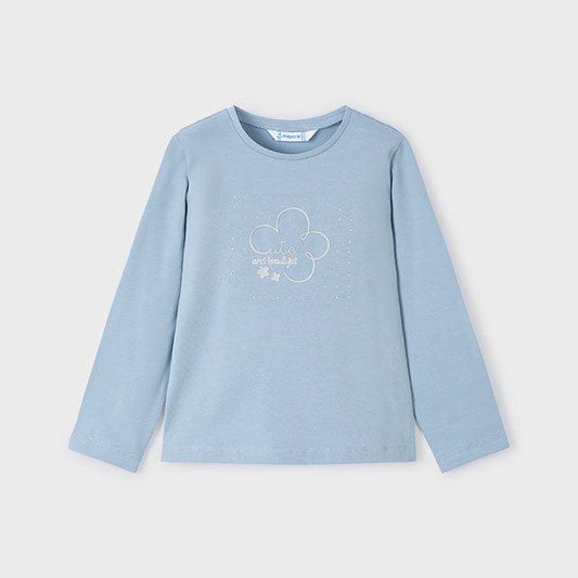 Camiseta básica flor niña - Mayoral