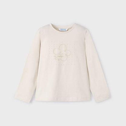 Camiseta básica flor niña - Mayoral