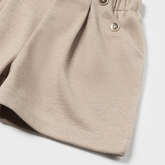 Bermuda beige bolsillos bebé niña - Mayoral