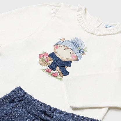 Conjunto bermuda y camiseta índigo bebé niña - Mayoral