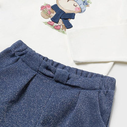 Conjunto bermuda y camiseta índigo bebé niña - Mayoral