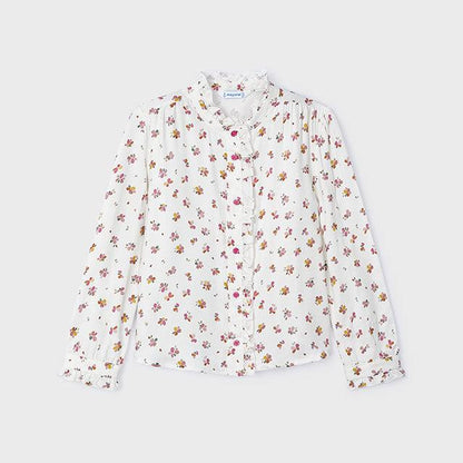 Blusa estampada volantes niña - Mayoral