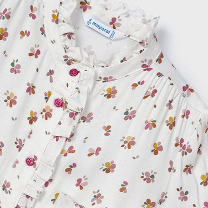 Blusa estampada volantes niña - Mayoral
