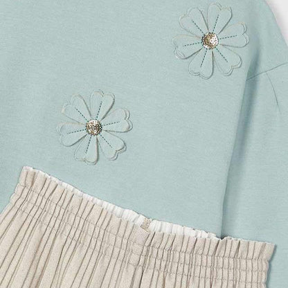 Conjunto pantalón plisado y sudadera niña - Mayoral