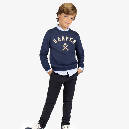 Sudadera New England Kids Navy Blue - Harper & Neyer