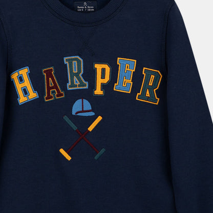 Sudadera Retro Kids New Azul Marino - Harper & Neyer