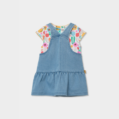 Vestido bebé denim tulipanes - Boboli