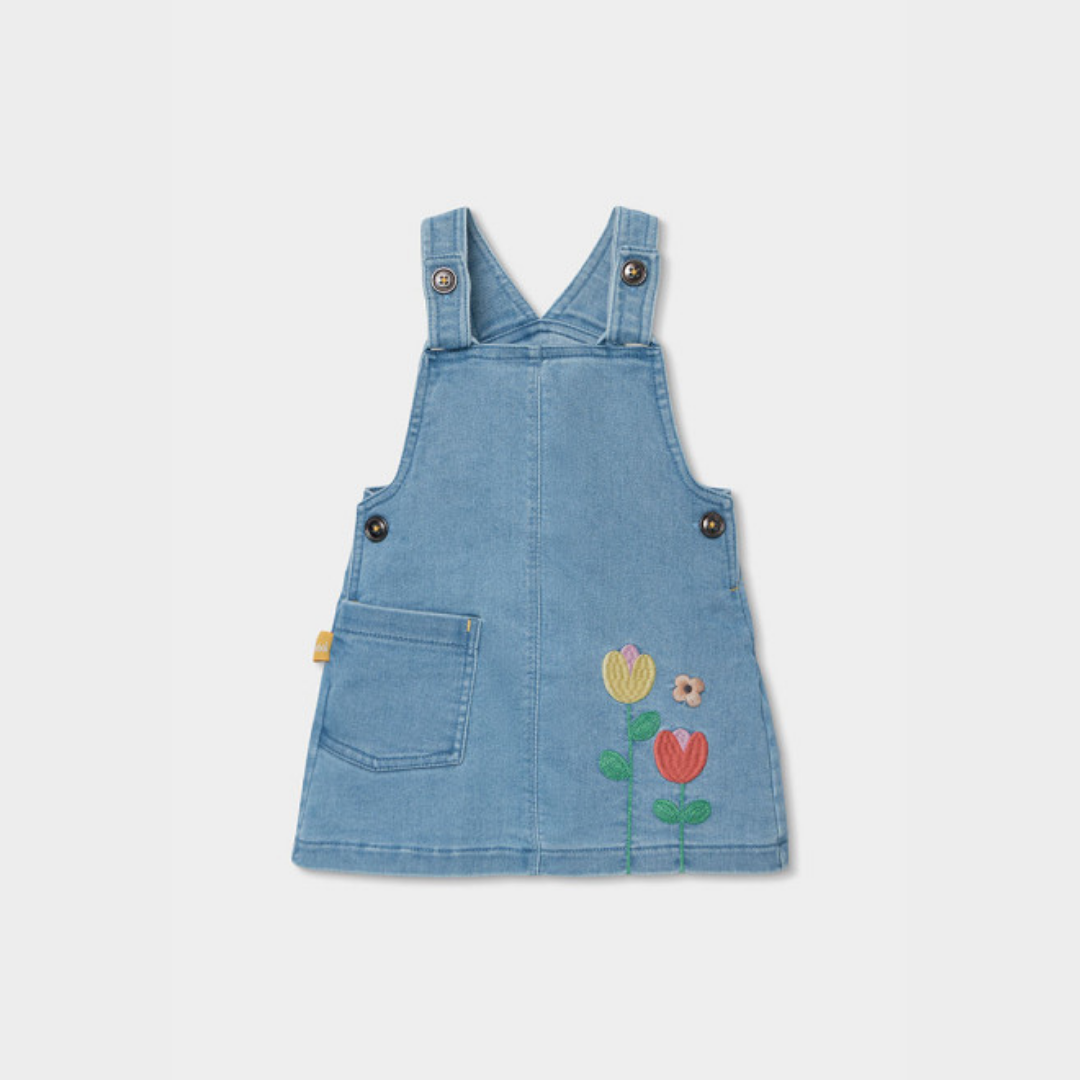 Vestido bebé denim tulipanes - Boboli