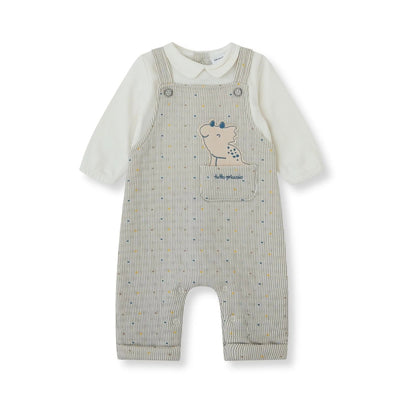 Pelele Gris Rayas Dino – Tutto Piccolo