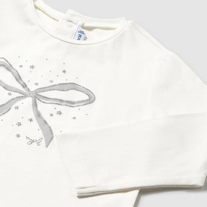 Camiseta básica corazones blanca - Mayoral