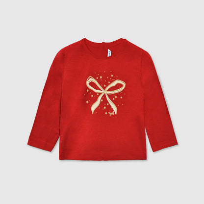 Camiseta básica corazones roja - Mayoral