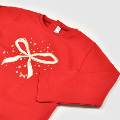 Camiseta básica corazones roja - Mayoral