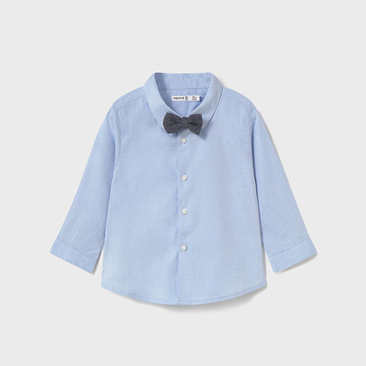 Camisa niño Celeste con pajarita - Mayoral