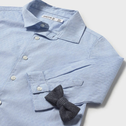 Camisa niño Celeste con pajarita - Mayoral