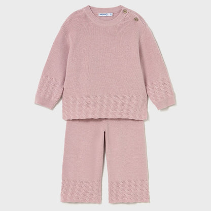 Conjunto tricot rosa - Mayoral