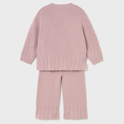 Conjunto tricot rosa - Mayoral