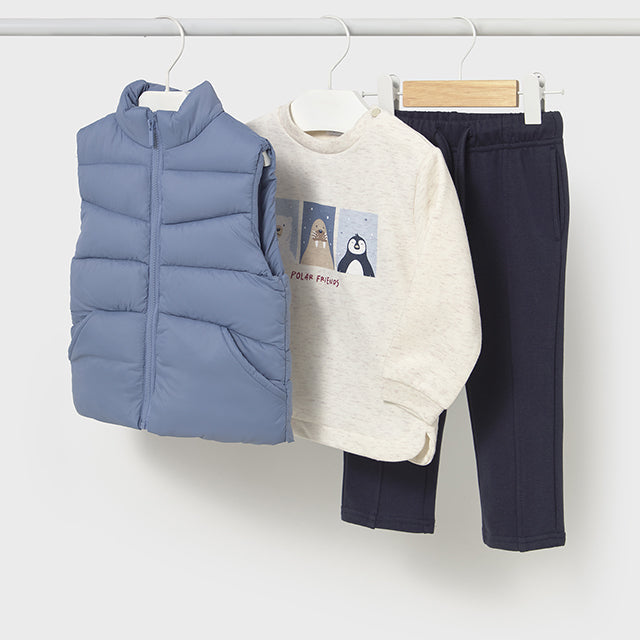 Conjunto chaleco 3 piezas azul - Mayoral