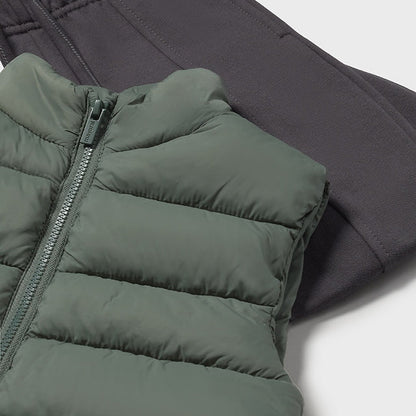 Conjunto chaleco 3 piezas verde - Mayoral