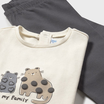 Conjunto 3 piezas lunares beige - Mayoral