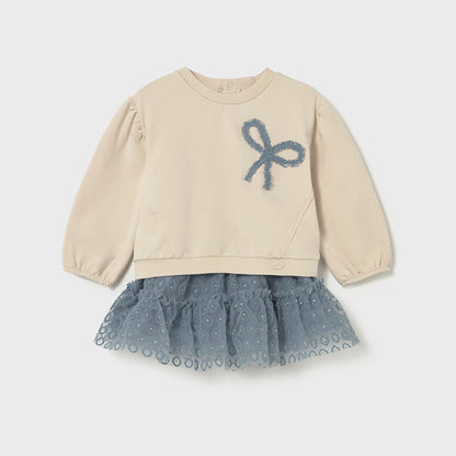 Conjunto falda tul y jersey azul - Mayoral