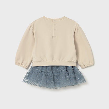 Conjunto falda tul y jersey azul - Mayoral