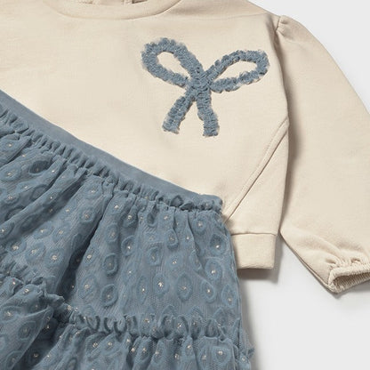 Conjunto falda tul y jersey azul - Mayoral