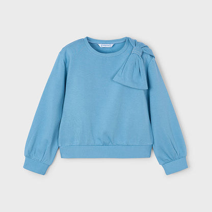 Sudadera lazo niña celeste - Mayoral