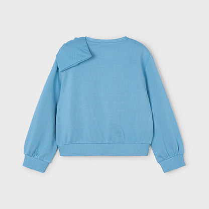Sudadera lazo niña celeste - Mayoral