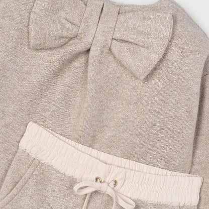 Conjunto pantalón y jersey glitter beige - Mayoral