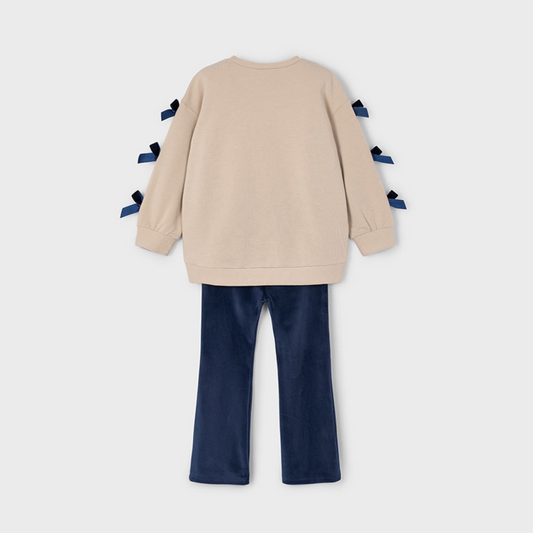 Conjunto legging y sudadera lazos marino - Mayoral