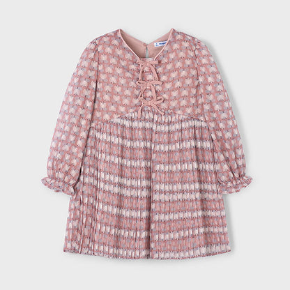 Vestido estampado tulipanes rosa - Mayoral