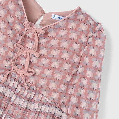 Vestido estampado tulipanes rosa - Mayoral