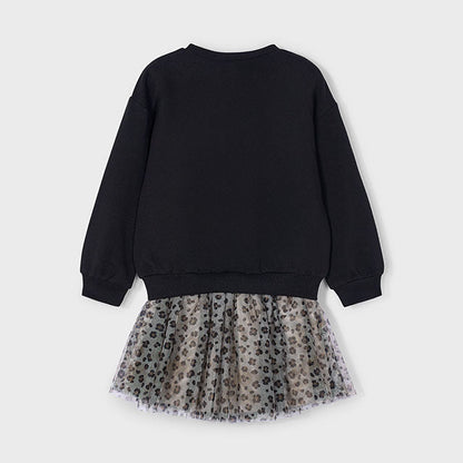 Conjunto falda tul y sudadera animal print - Mayoral