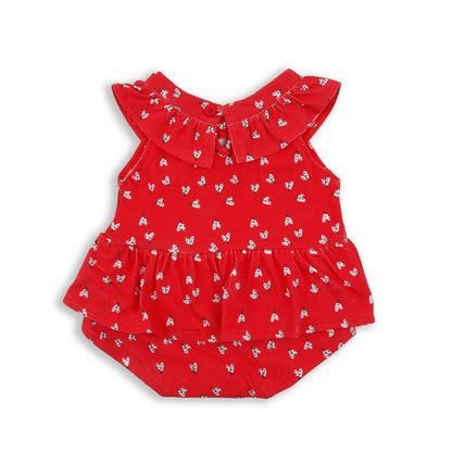 Pelele tirantes mariquitas rojo - BabyBol