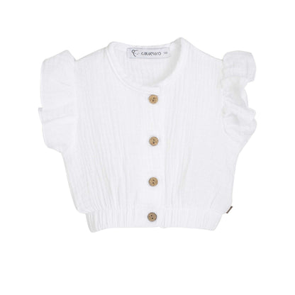 Blusa bambula blanca Alborán - Calamaro