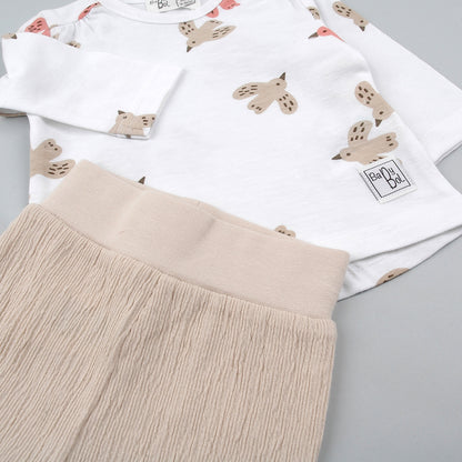 Conjunto 2 piezas pantalón y camisa Palomita - BabyBol