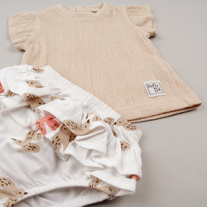 Conjunto ranita y camiseta Palomita - BabyBol