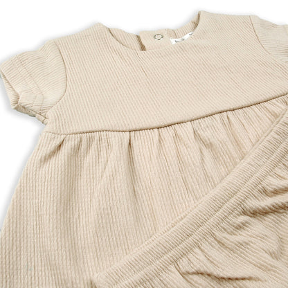Vestido 3 piezas Palomita Beige - BabyBol