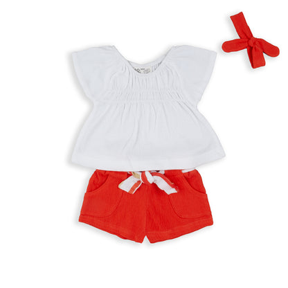 Conjunto 2 piezas y coletero coral - BabyBol